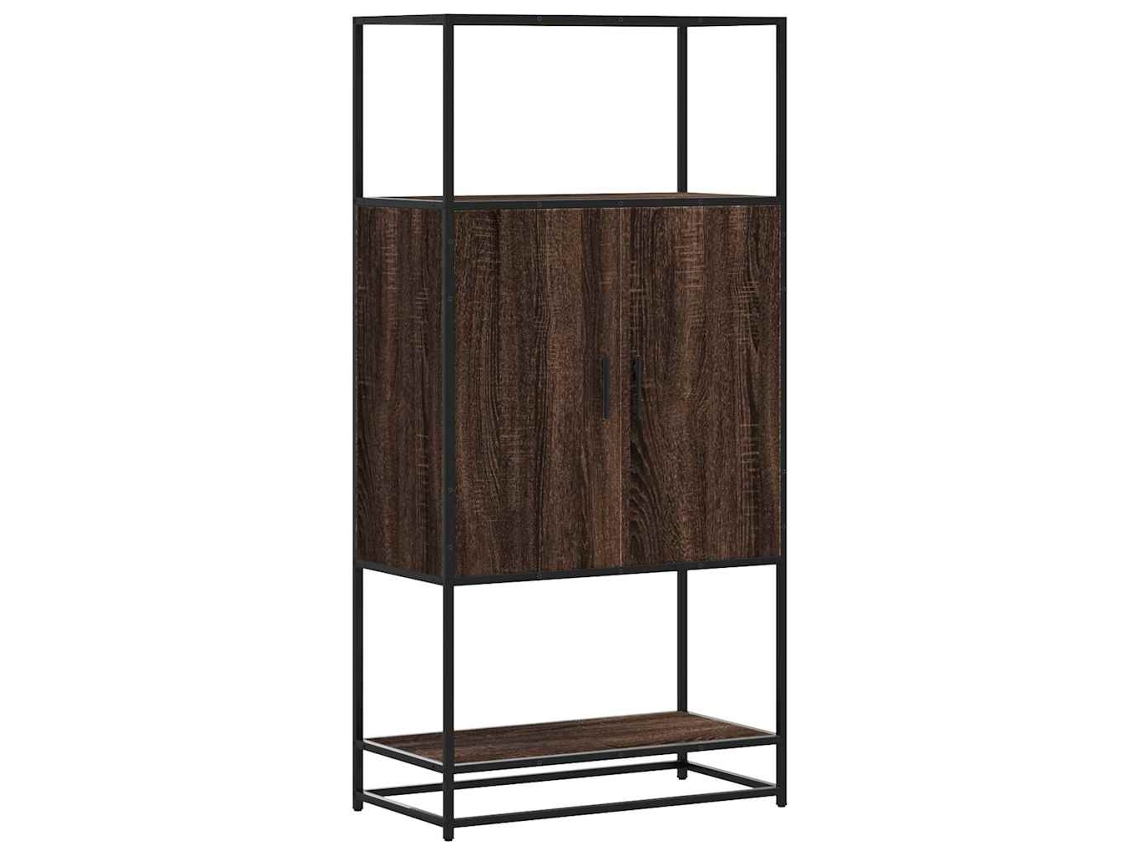 EXCLUSIVO MAISON: Guarda-roupa alto Castanho Carvalho em madeira e metal (68x35x139 cm)
