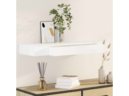 Prateleira De Parede C/ 1 Gaveta Para Livros/dvd Mdf Branco