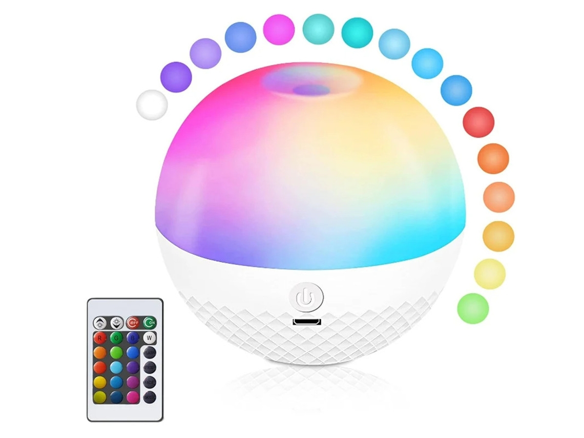 Luz Noturna Infantil Luz Noturna Sensível Ao Toque Lâmpada De Cabeceira Recarregável Usb Com Controle Remoto 16 Mudanças De Cor Branco Bestvite