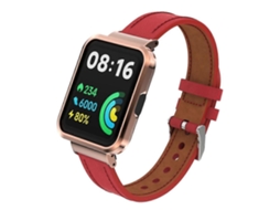 Pulseira Integrada Em Couro E Metal Para Xiaomi Redmi Watch 2 Lite