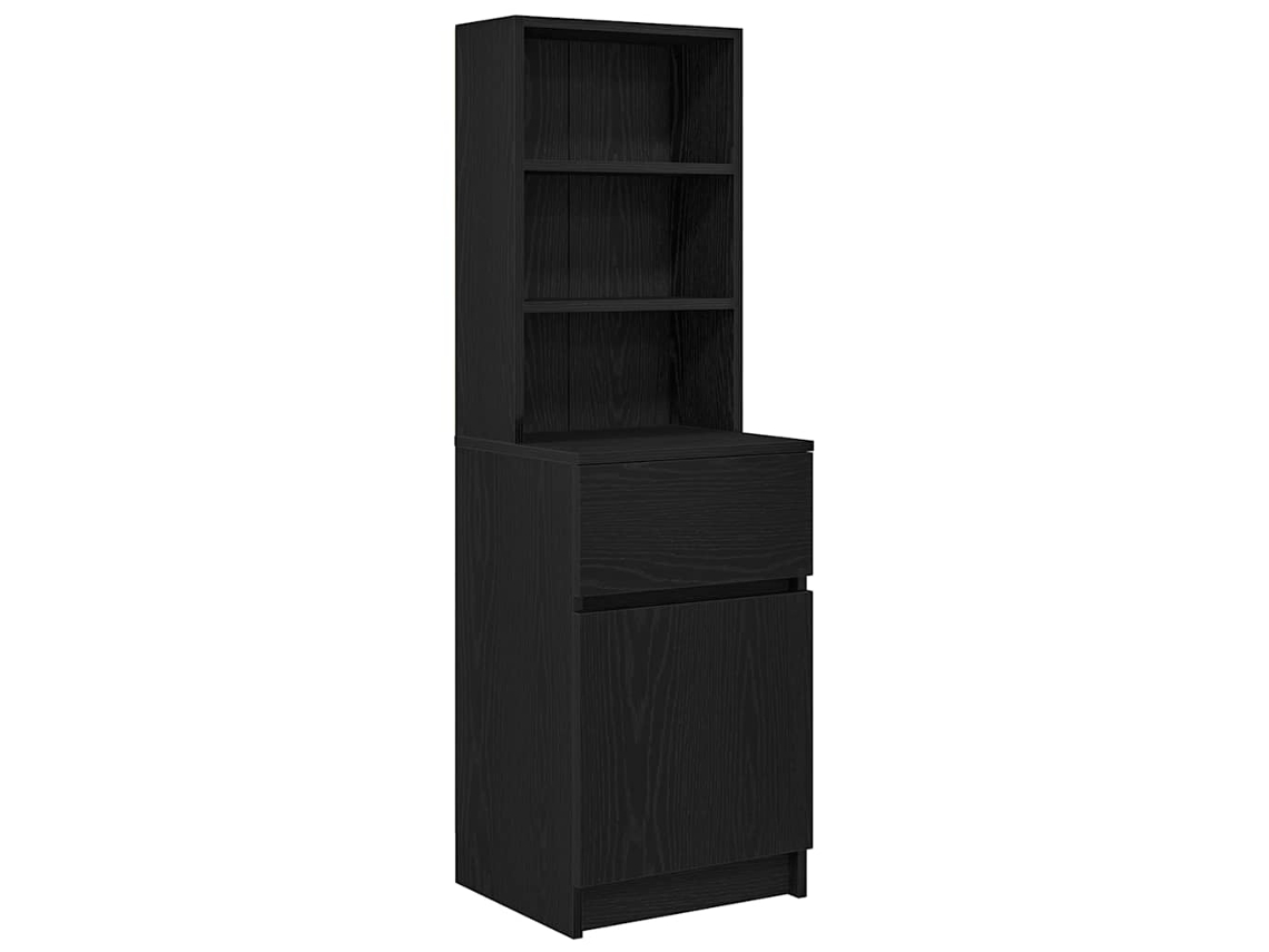Mesa de Cabeceira Derivados de Madeira Preto MAISON EXCLUSIVE (39x35x125 cm)