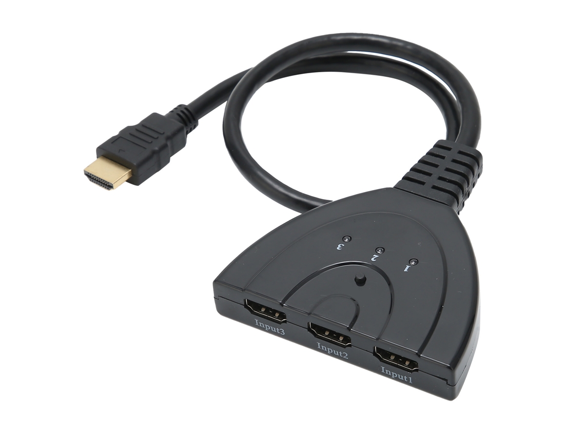 Aetheria comutador Hdmi 3 Portas 3 Entradas 1 Saída 1080p Plug And Play Hub Adaptador Splitter