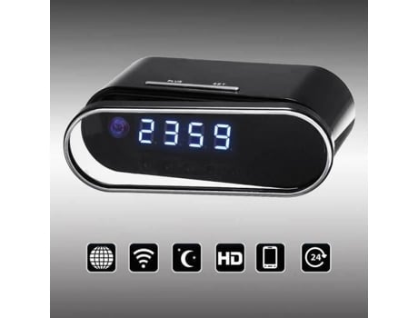 JIE 1080P HD WIFI Câmera Relógio Espião Despertador Escondido Sem Fio Espião IR Noite DVR L044 CHANGM