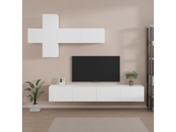 Tv Cabinet Set, Tv Cabinet Sets Vidaxl Branco Madeira Processada (n/a)