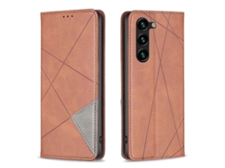 Capa De Couro Magnética Invisível Prismática Para Samsung Galaxy S23+ 5g