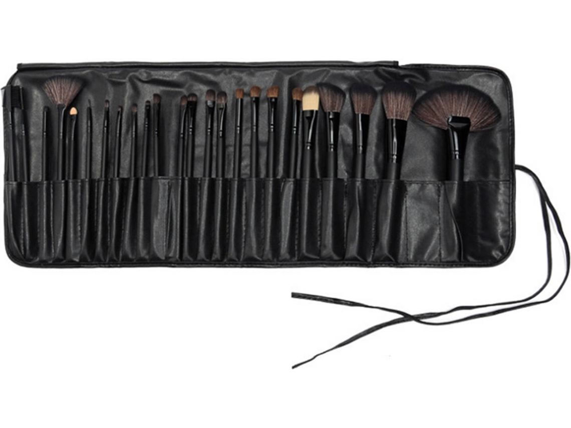 Kit de Pincéis para Maquilhagem WJS 840079112002 (24 Un - Preto)