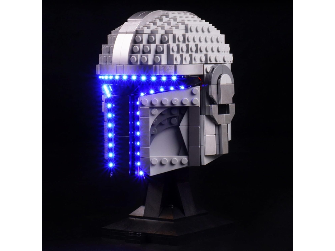 Luz Led para Lego The Mandalorian Helmet 75328 Kits de Luzes de Construção Compatíveis- Kit de Luzes Sem Modelo JEDBESETZT