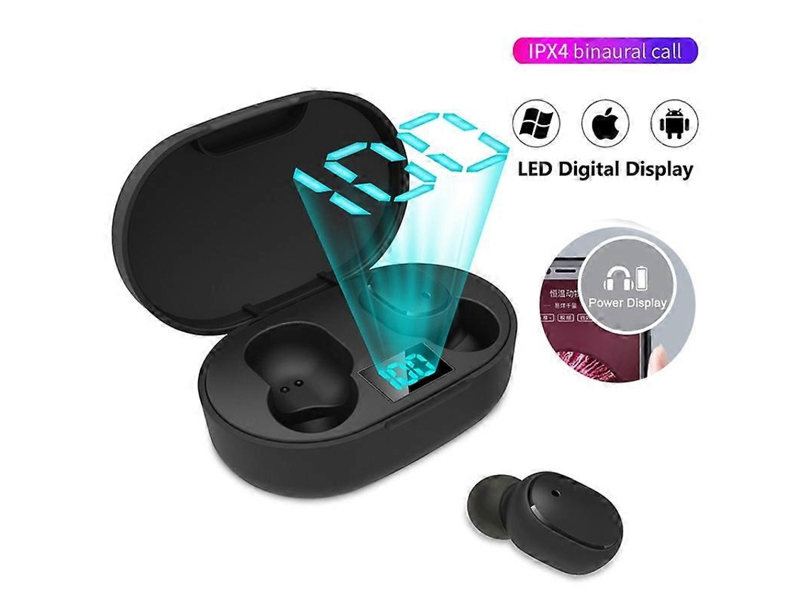 Fones De Ouvido Sem Fio E6s Led Display Tws Bluetooth V5.3 À Prova Dágua Ly Ebike