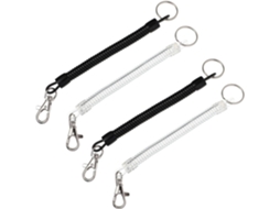 Lurelia Chaveiro Retrátil Com Cordão Com Chaveiro Em Liga Metálica E Plástico 4 Cordões Para Escritório E Escola