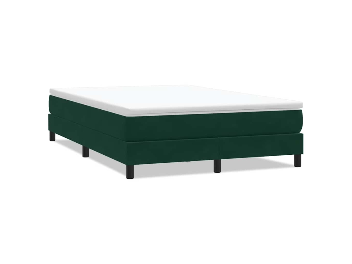 Cama Sem Molas/colchão 160x210 Cm Veludo Verde Escuro MAISON EXCLUSIVE