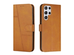 Capa De Couro Com Fivela E Textura De Bezerro Para Samsung Galaxy S22 Ultra 5g