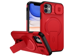 Capa Com Suporte Magsafe Para Iphone 11 - Abertura Deslizante Com Proteção De Câmara