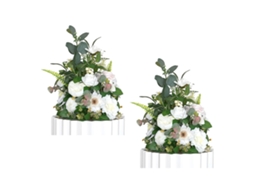 Laxiscreed Flores Artificiais Para Decoração De Casamento, 2 Unidades