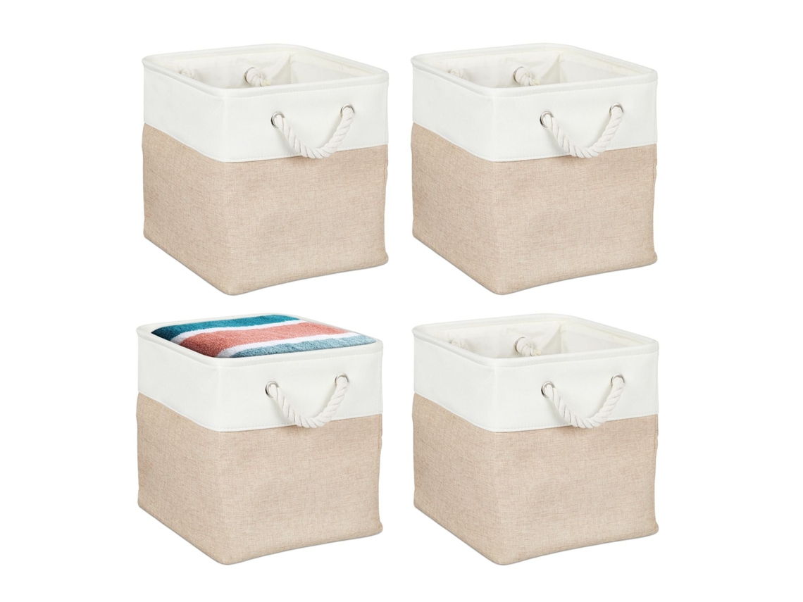 Conjunto de 4 cestos de arrumação Lino