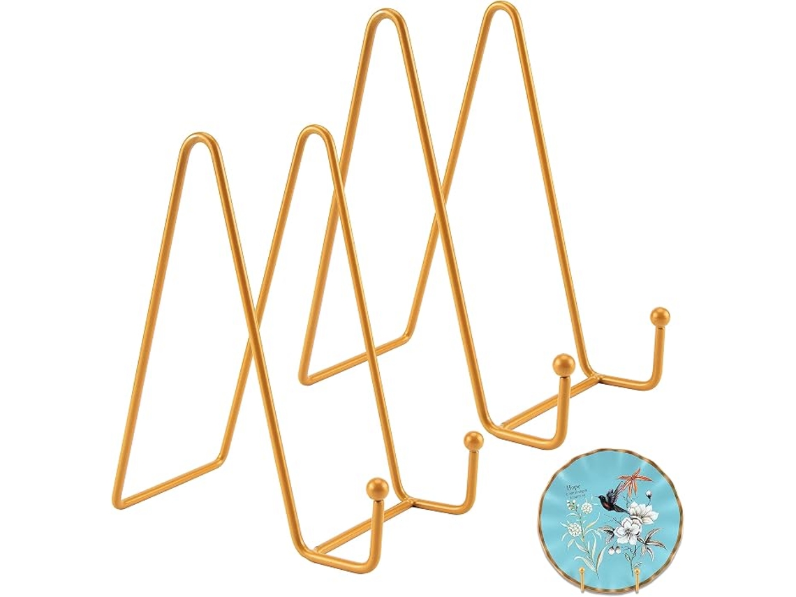 2 Suportes De Placa De Exibição De Pacote, 6 Polegadas De Ouro Suporte De Exibição