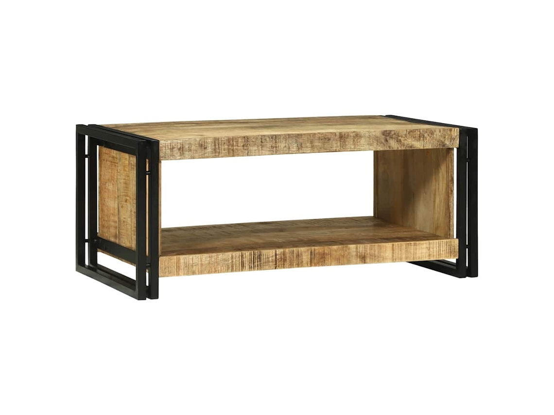Vidaxl Mesa De Centro Castanho 90 X 50 X 38 Cm Madeira De Manga Maciça