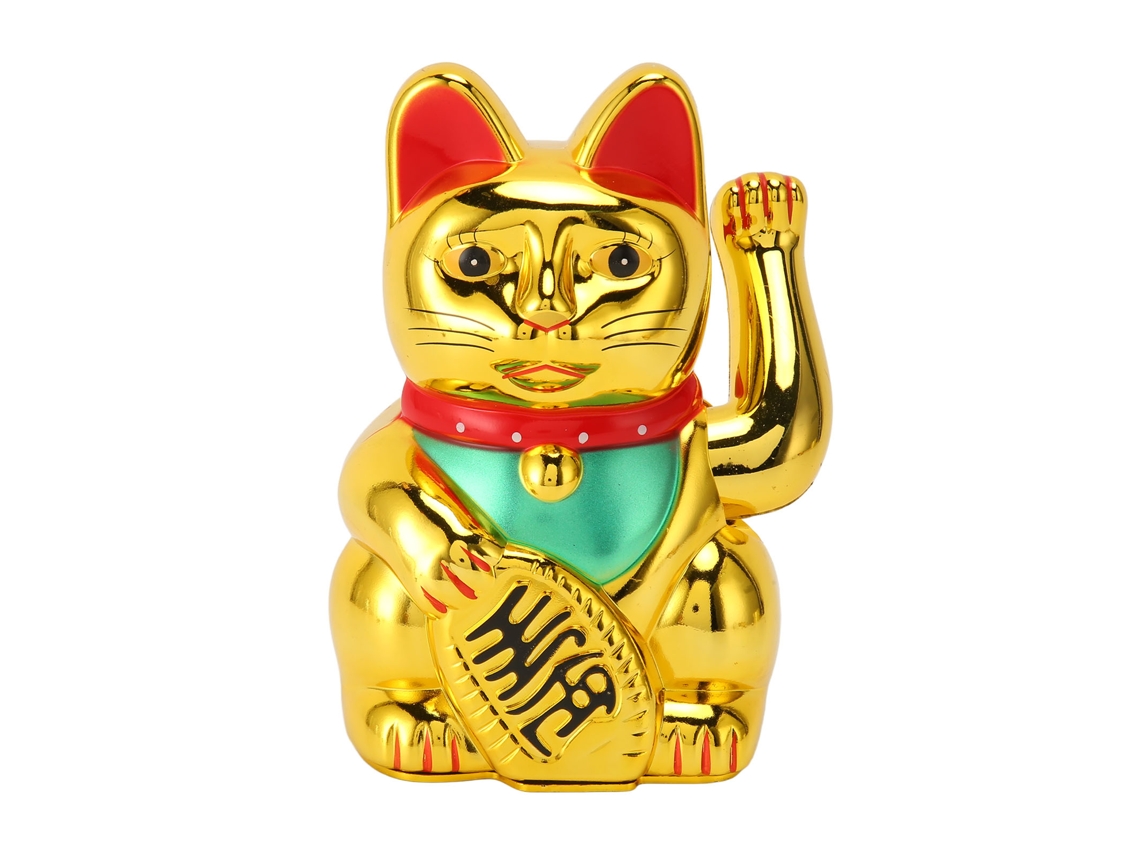 Figura Elétrica De Gato Da Sorte Plástico Decorativa De Boa Sorte