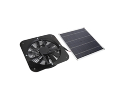 Kit De Exaustor Solar De 100 W Com Painel Solar E Ventilador Redondo De 10 Polegadas Para Estufa E Galinheiro Olysi Shop (preto)