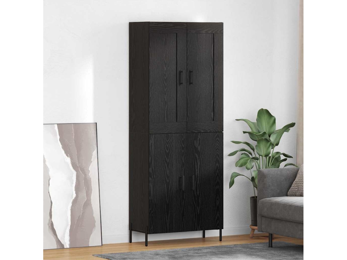 Vidaxl Buffê 2 Pcs Carvalho Preto Madeira Processada