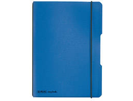 Caderno  Note Book Flex A5 Polipr. 40F Quadricula 4 mm Azul Fecha c/ Elasticos