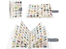 Álbum para Exibição de Pins Esmaltados Tamanho A5, Capa Transparente em Pvc (branco, 6 Páginas) BRILVIBERA (acessórios Não Incluídos)