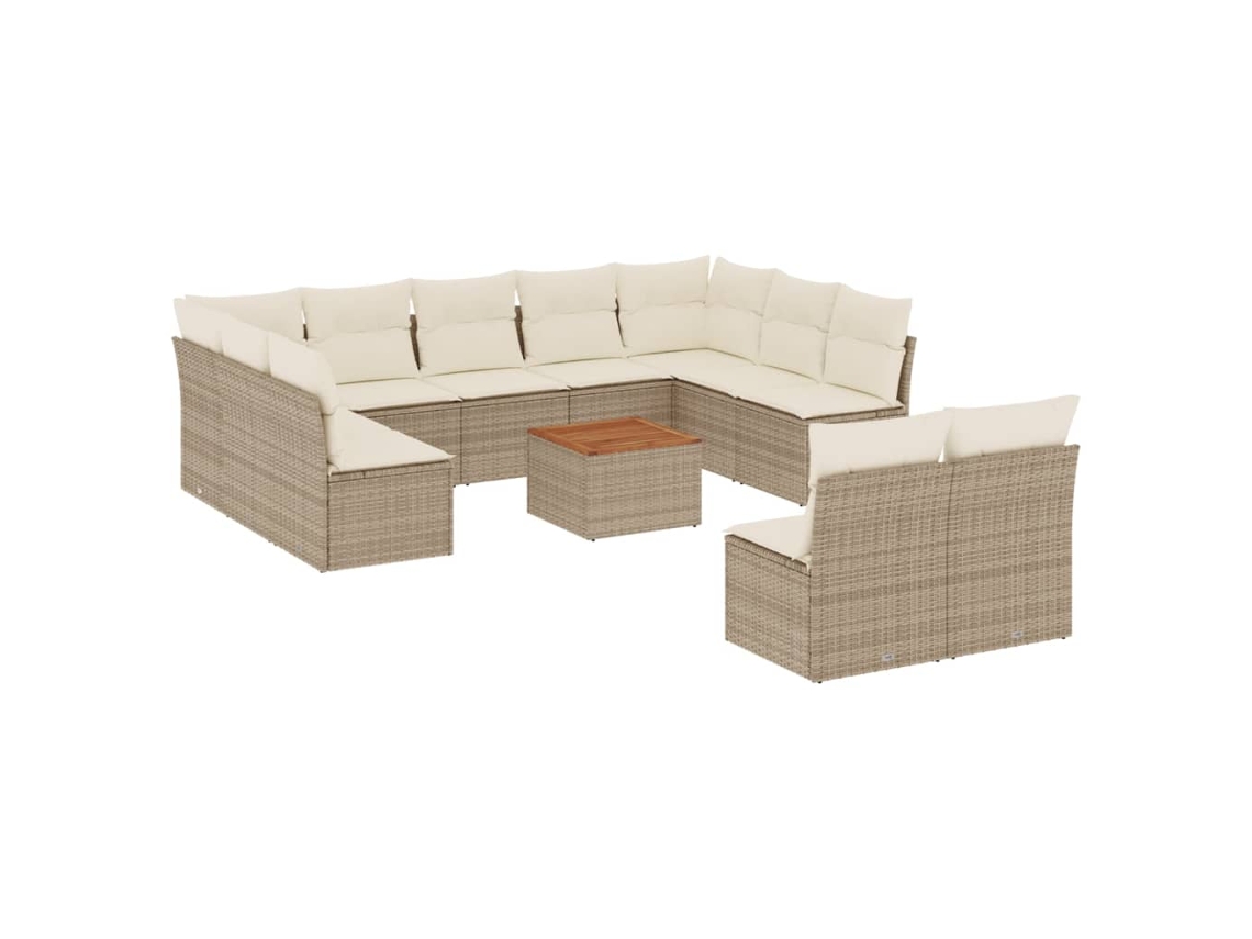 Garden Sofa Set, Garden Sofa Sets Vidaxl Bege Rattan / Vime (n/a)