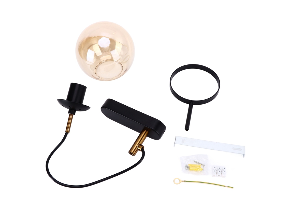 Lâmpada de Parede de Bola de Vidro Design Moderno Luz Suave 110 220v para Corredor e Cabeceira | S/MARCA