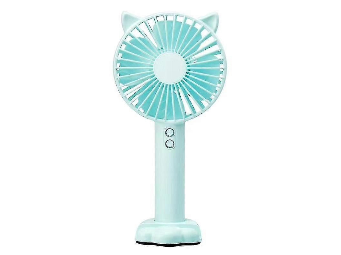 Mini Ventilador Azul Portátil, Pequeno Com Luz Noturna.