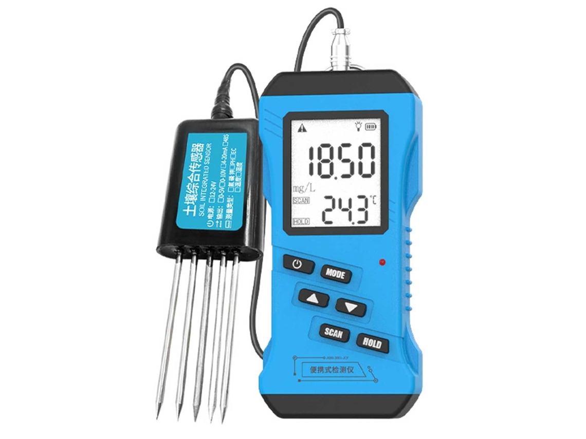 Analisador De Solo Digital 7em 1com Medição Npk Para Nitrogênio, Fósforo, Potássio, Ph, Umidade E