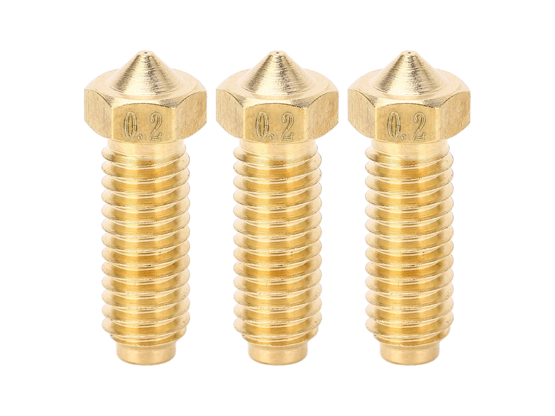 Kit Bico Latão 3d Para Anycubic Kobra 2 Pro Maximum Plus Extruder Hotend 1.75/0.2mm 3pcs