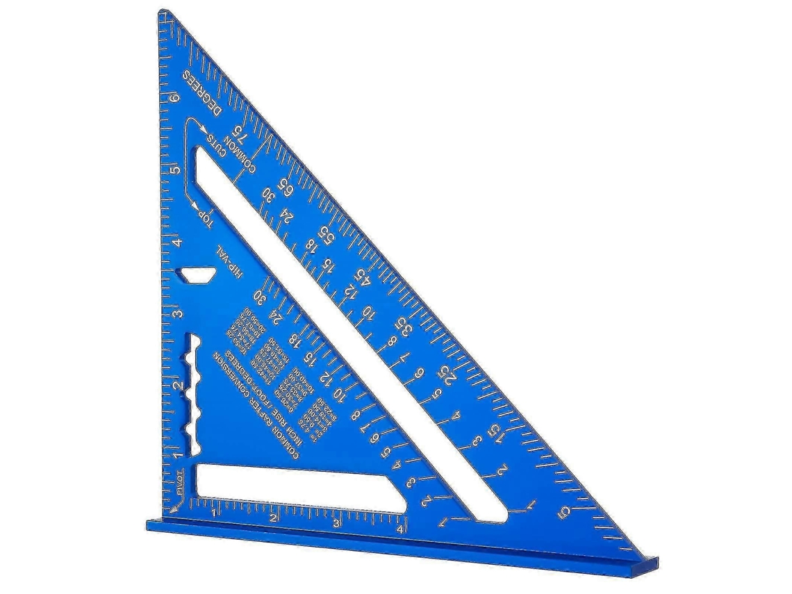 Esquadro Triangular De 7 Polegadas Em Alumínio De Alta Precisão, Cor Azul