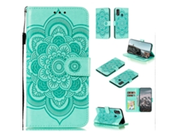 Capa De Couro Pu Com Estampa De Mandala Em Relevo, Formato Flip Horizontal, Com Suporte, Compartimentos Para Cartões, Carteira E Cordão Para Huawei Ho