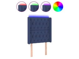 Led Headboard, Led Headboards Vidaxl Azul Tecido (83 X 16 X 118/128 Cm)