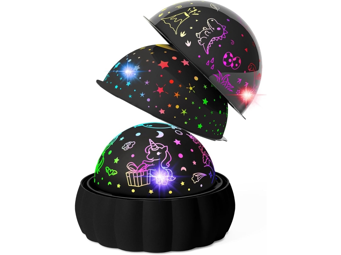 Projetor de Céu Estrelado Led com Rotação 360°, 7 Modos para Infantil AQUAFORGE