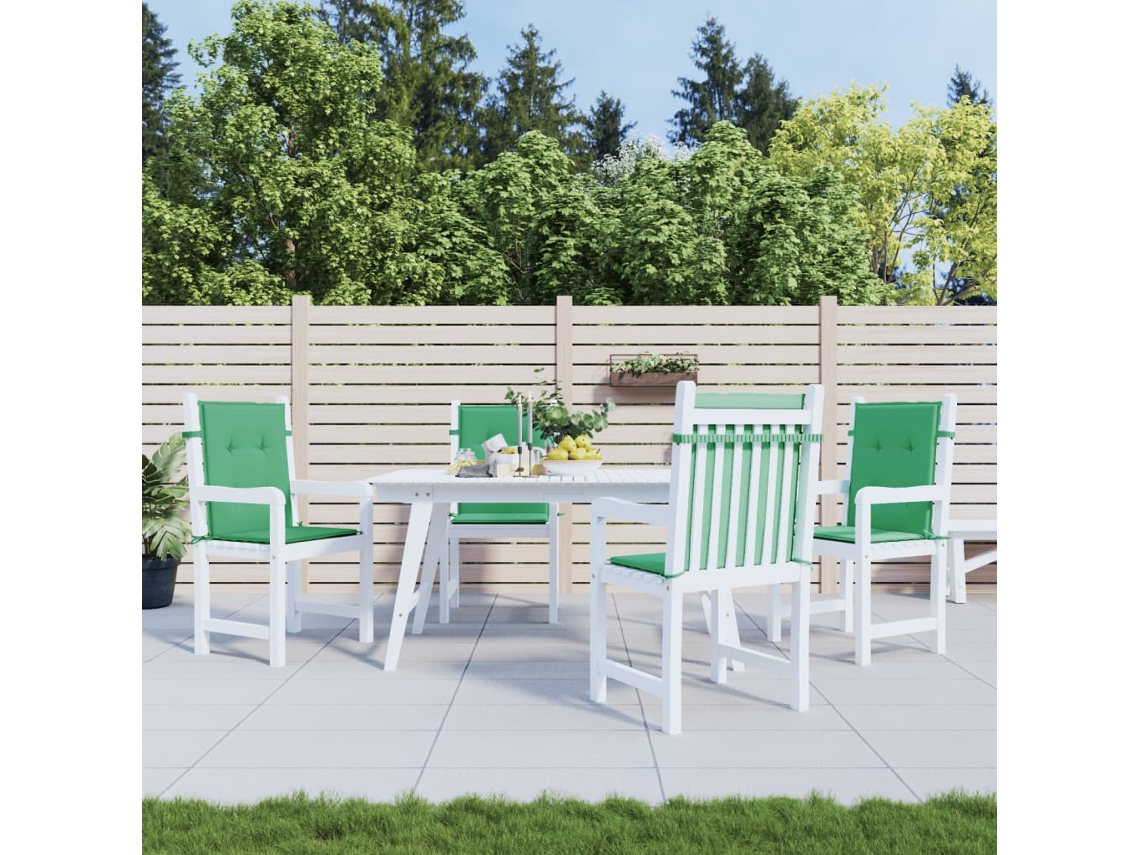 Vidaxl Almofadões Lombares P/ Cadeiras De Jardim 4pcs Oxford Verde