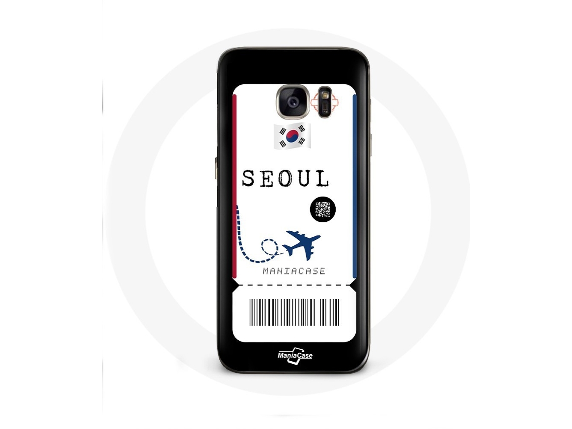 Capa para Samsung Galaxy S6 bilhete de avião Seoul Coreia do Sul