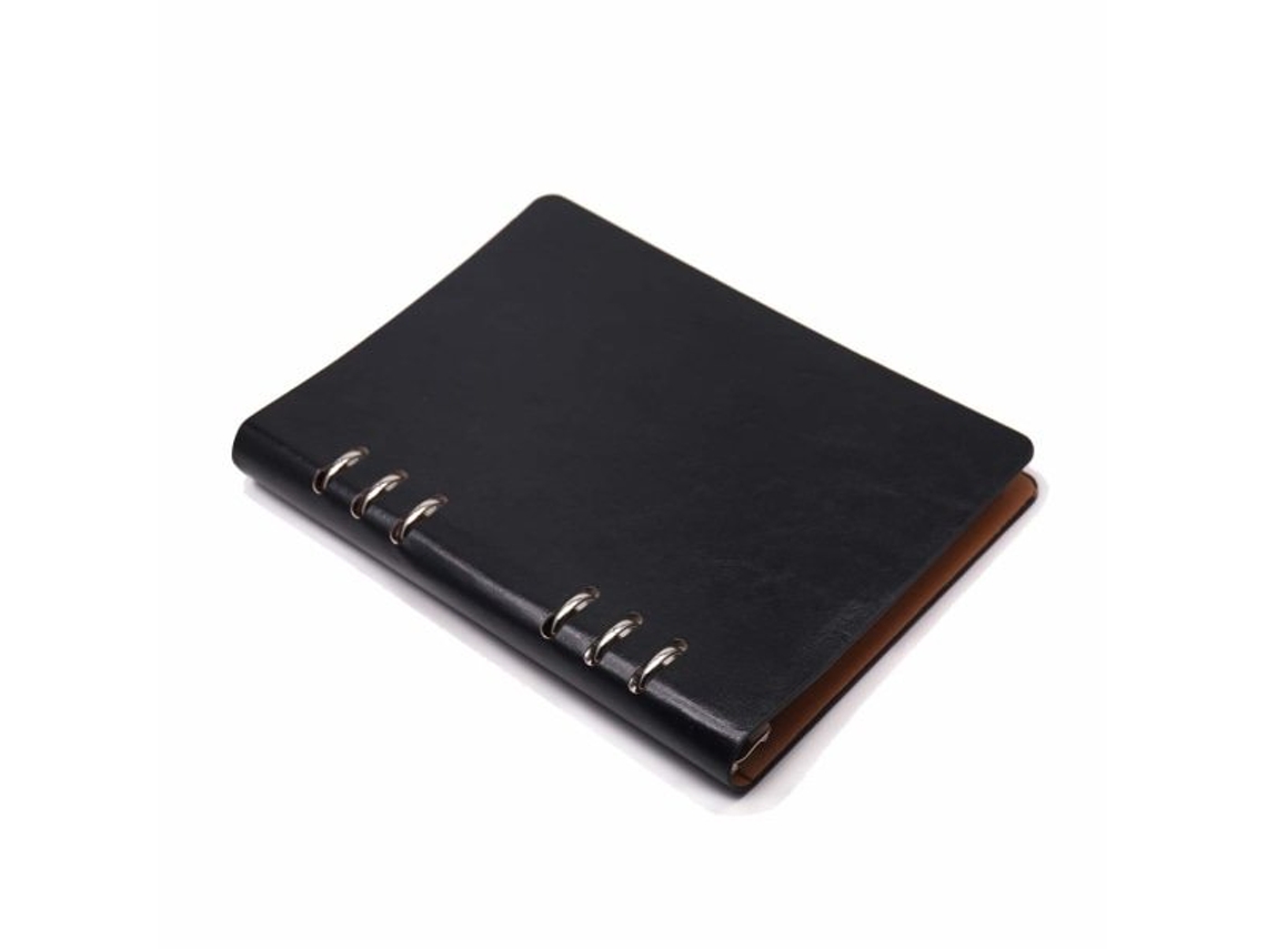 Caderno A5 com 6 Furos, Capa em Pu, Bolso Removível, Couro, Caderno Recarregável, Fichário, Har BRILVIBERA