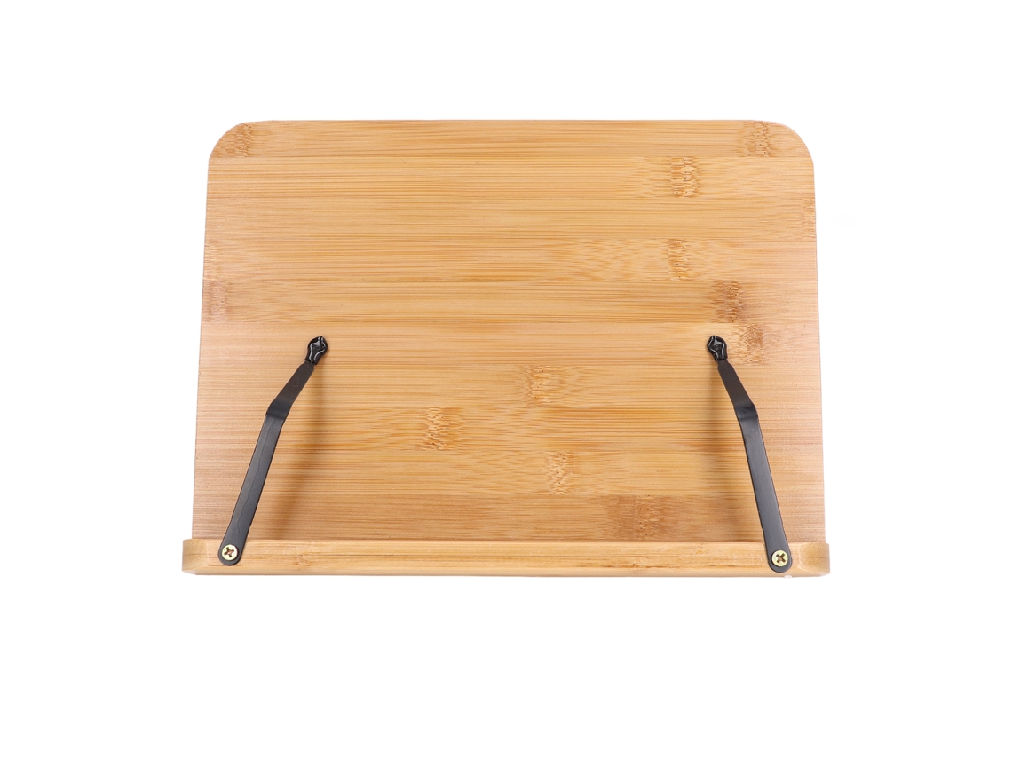 Suporte de música dobrável de madeira de bambu com 5 ângulos ajustáveis para tablets, livros didáticos, documentos, música e slowmoose