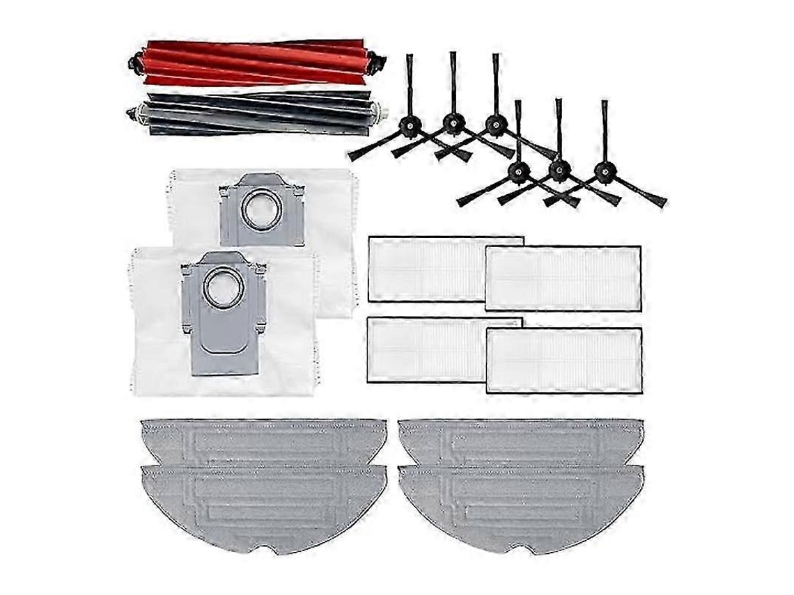 Conjunto de acessórios para aspirador de pó S8 Pro Ultra, escova lateral, filtro HEPA, pano de limpeza, sacos de pó S/MARCA