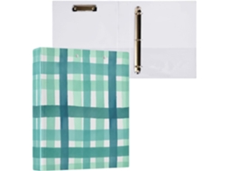 Pasta de Argolas com 3 Furos para Tamanho Carta , Organizador Fichário Redondas e Prancheta, S (27,9 X 21,6 Cm)