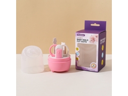 Kit de Tesouras para Unhas de Bebê com 4 Peças AOZORZ (rosa, 14*7*7 Cm)