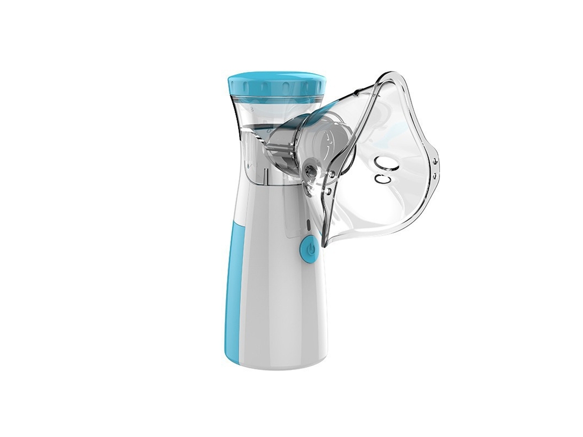 Inalador Nebulizador Portátil Recarregável Para Uso Doméstico - Azul E Branco