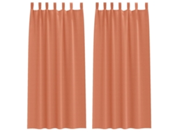 Maison Exclusive - Cortinas Blackout Com Argolas 2 Pcs Terracota 245 X 140 Cm
