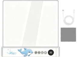 Luminária De Leitura Led Plana Recarregável, 18, 5x 15, 2cm, Portátil, Bateria De 1200mah, 3 Cores De Intensidade Luz