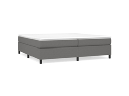 Estrutura de Cama com Molas Tecido Cinzento Escuro MAISON EXCLUSIVE (200x200 cm)