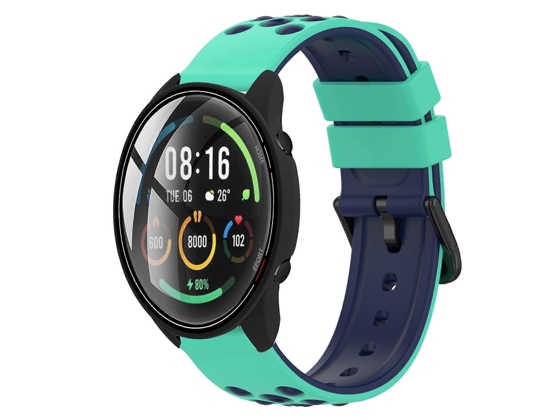 Pulseira De Silicone Poroso Bicolor De 22 Mm Para Xiaomi Mi Watch.