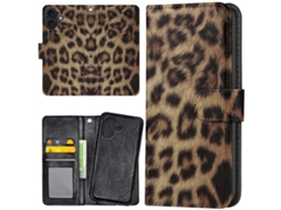 Capa Carteira Para Iphone 17 Com Estampa De Leopardo