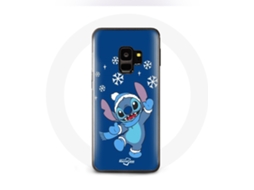 Capa para Samsung Galaxy S9 plus Stitch Natal de neve azul