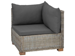 Maison Exclusive - Sofá De Canto Com Almofadas Gendt Rattan Natural Cinza Kubu
