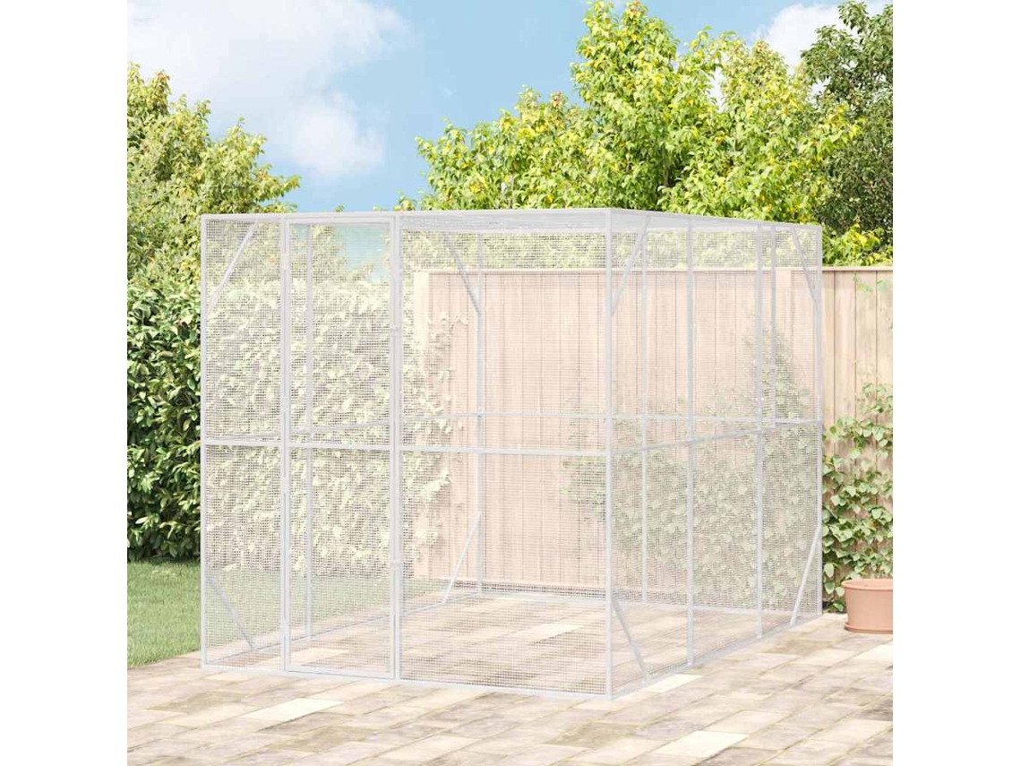 Vidaxl Gaiola Para Pássaros Antracite 210 X 304 X 213 Cm